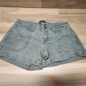 American Eagle Midi Stretch Olive Green Women's Shorts Size 4